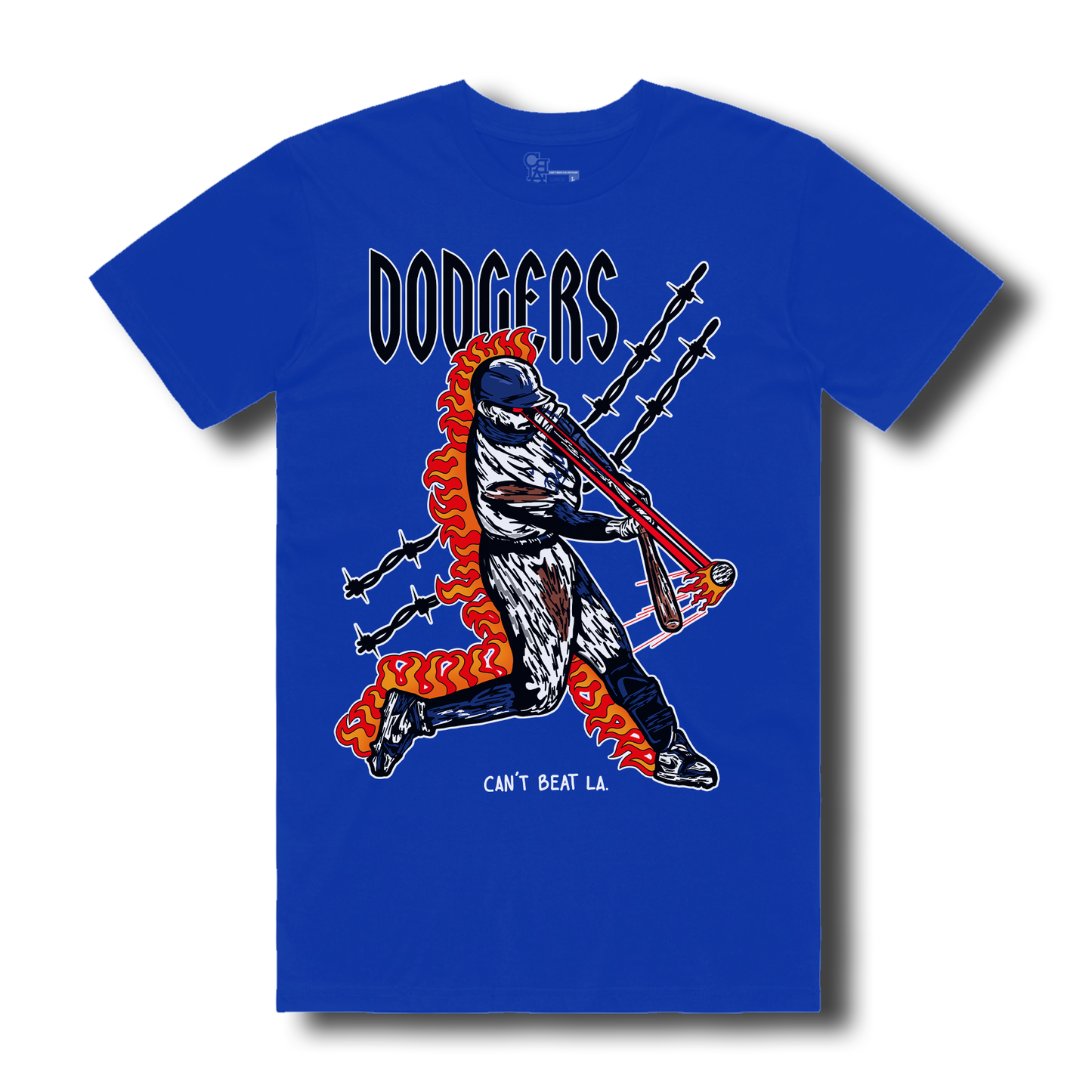 DODGERS FLAMES X CBLA TEE