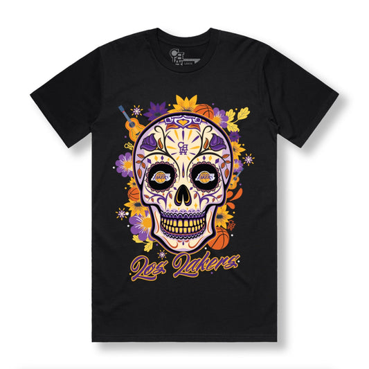 LOS LAKERS DIA DE LOS MUERTOS TEE